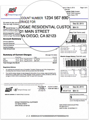 Bill Example Account Number